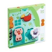 Dřevěné puzzle se zvířátky