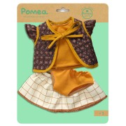 Lovely Pomea - tričko, sukně a prošívaná vesta pro panenky