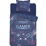 Ágyneműhuzat Gamer blue 140/200, 70/80