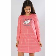 Gyerek hosszú ujjú hálóing Sleeping Day, lazac színű