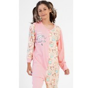 Vienetta Bagolyok kezeslábas pizsama lazac színű