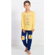 Gyerek hosszú pizsama Smile, sárga