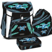 Ars Una Drone Pro magnetic iskolatáska elsősöknek, 3 darabos szett