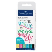 Faber-Castell Pitt Artist Pen Hand Lettering markerek – 6 db, pasztell készlet