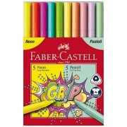 Faber-Castell Grip Neon és pasztell filctoll 10 színben