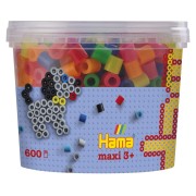 Hama Maxi gyöngyök tubusban, neon színmix - 600 db
