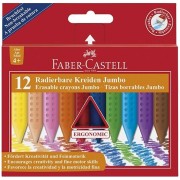 Faber-Castell Plastic Colour Grip Jumbo pasztellkréták, 12 szín