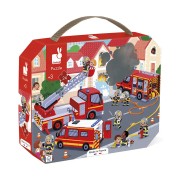 Puzzle bőröndben - Tűzoltók - 24 db