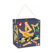 BricoKids - Fa szerelős építőkészlet szerszámokkal - 100 db