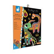 Gyermek alkotóműhely mini - dinoszauruszok - kaparós technika