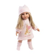 Llorens 53562 ELENA – élethű baba puha textiltesttel – 35 cm