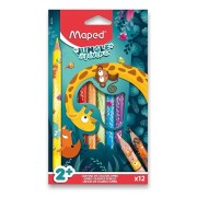 MAPED Jungle Fever Jumbo színes ceruzák – 12 db