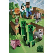 Gyerek flísz takaró Minecraft Farm