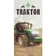 Törölköző Traktor zöld 70x140 cm