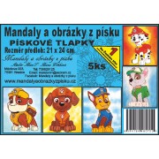 Paw Patrol homokfestő sablon 5 db.