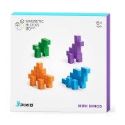 PIXIO mágneses építőkészlet – Mini Dinos – 80 db