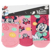 Lány zokni Minnie Mouse, 3 darabos csomag, rózsaszín