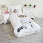 Ágyneműhuzat Kitten white
