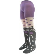 Lila cica mintás harisnyanadrág