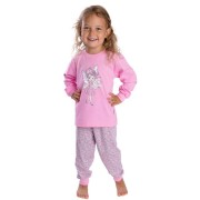 Kislány pizsama Bettymode MAGIC FAIRY PINK hosszú ujjú