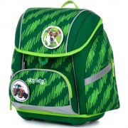 Premium Flexi zöld iskolatáska  és füzetbox A4 ajándékba