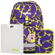 Ergobag Prime Fluo lila iskolatáska szett: hátizsák+tolltartó+füzetbox