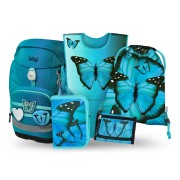Baagl Airy Plus Butterfly iskolai hátizsák – 5 részes szett