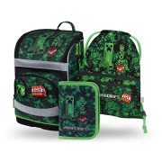 BAAGL SET 3 Zippy Plus Minecraft Boom: aktatáska, tolltartó, táska